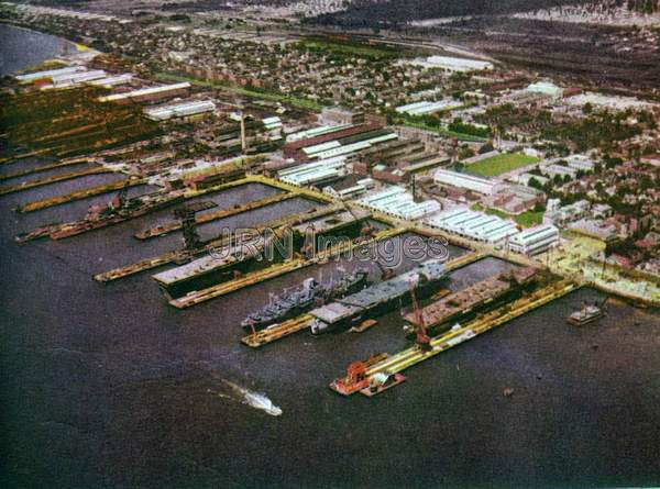 Aerial Photo of Aircraft Carriers, June, 1942