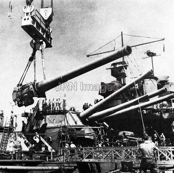 Replacing 14-inch guns, August, 1943