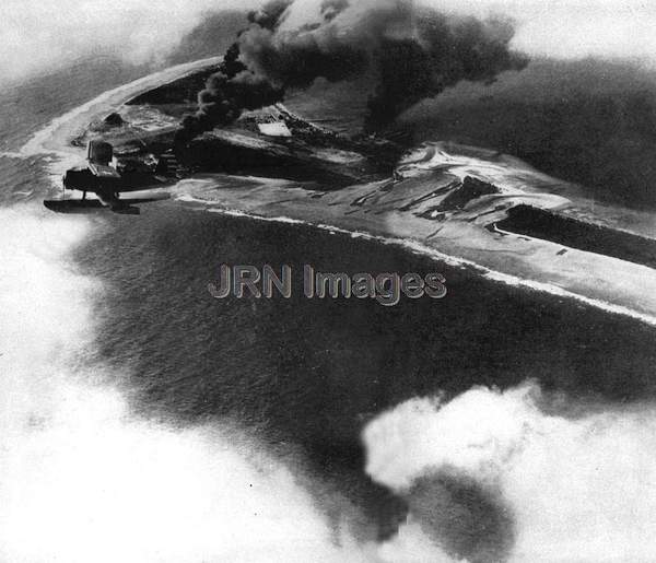 Float Plane Above Kwajalein, January, 1944