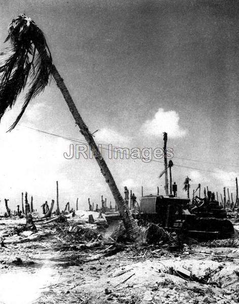 Seabees Operating Bulldozer, February, 1944