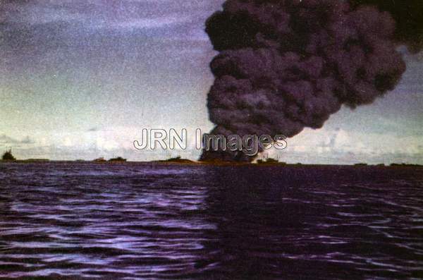 Navy Oil Tanker Explodes, February, 1945