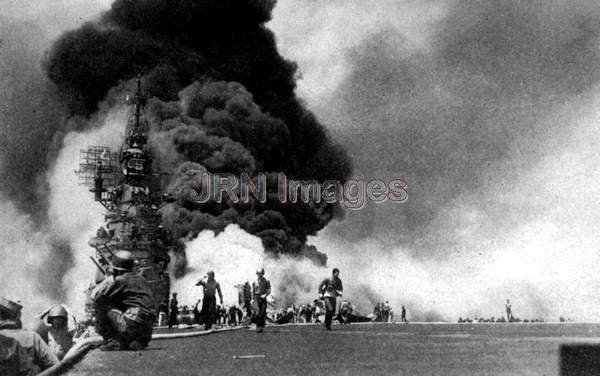 USS Bunker Hill, May, 1945