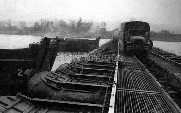 Pontoon Bridge Near Remagen, March, 1945