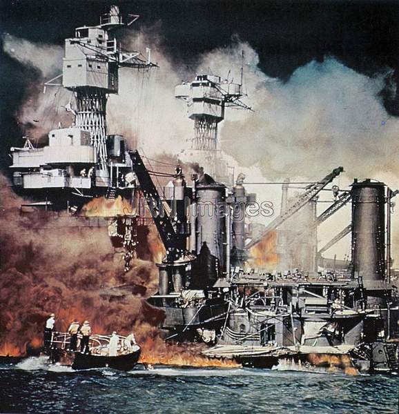 USS West Virginia, Pearl Harbor, December, 1941