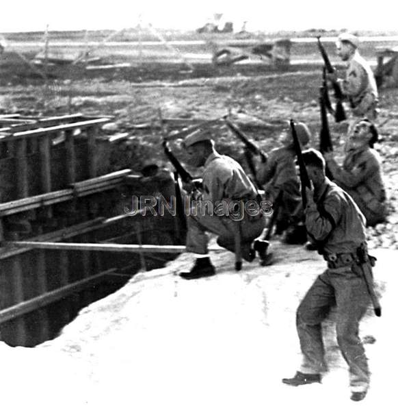 U.S. Marines at Ewa Station, December, 1941