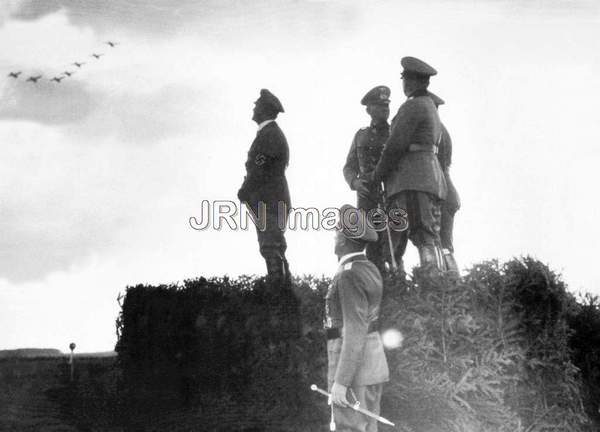 Adolf Hitler with his generals