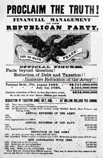 1868 Republican promotional poster