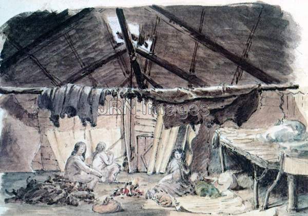 Interior of a Chinookan Ceremonial Lodge