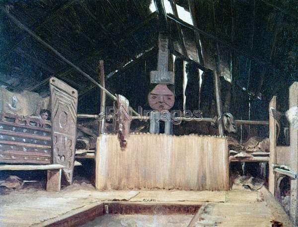 Interior of a Chinookan Lodge