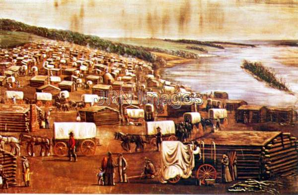 1847 Mormon campsite at Omaha