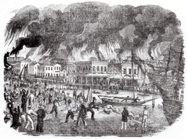 1850's fire in San Francisco