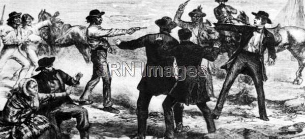 Chief Kintpuash murdering General Edward R.S. Canby