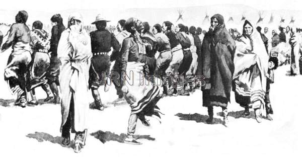 Oglala Sioux performing Ghost Dance