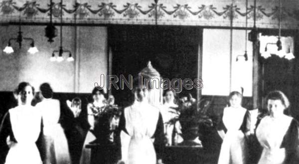 Waitresses at Harvey House restaurant