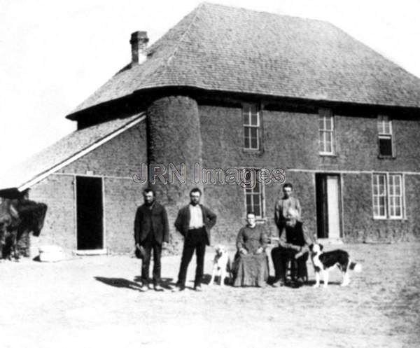 Nebraska sod house on American frontier