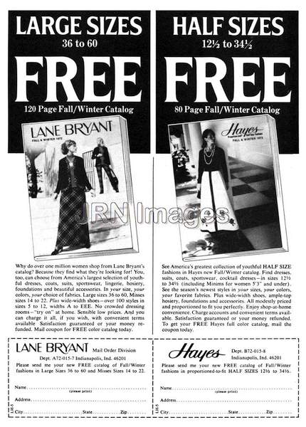 Lane Bryant women's clothing catalog