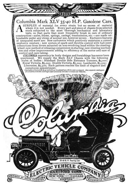 Columbia electric automobile