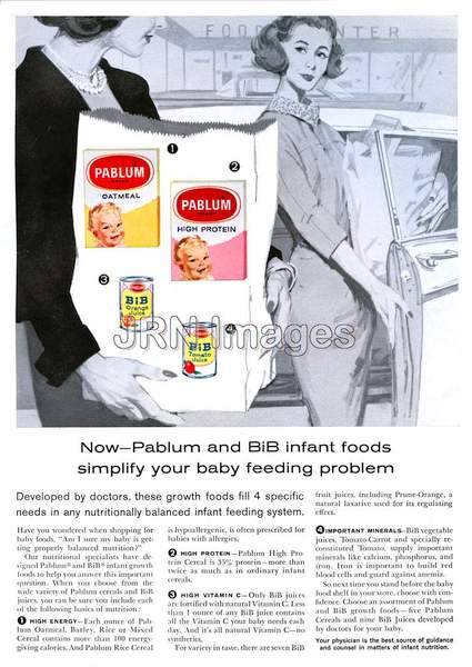 Pablum and BiB infant foods