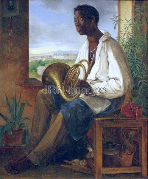 Portrait of a Gardener and Horn Player in the...