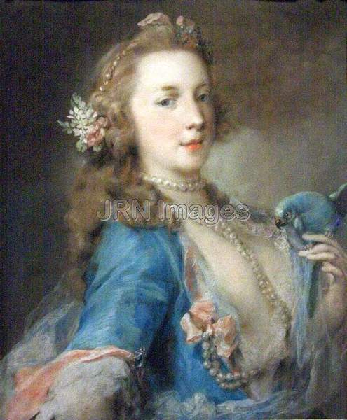 A Young Lady with a Parrot