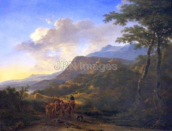 Italian Landscape with Travelers