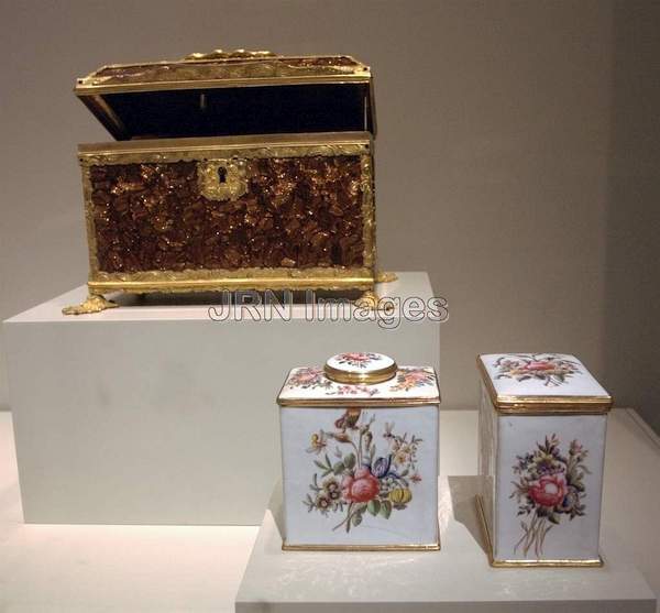 Casket Containing a Sugar Box and Two Tea Caddies