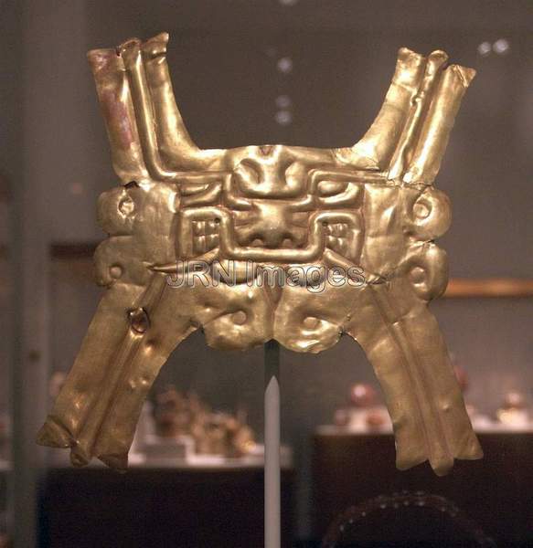 Gold Pectoral with Zoomorphic Face