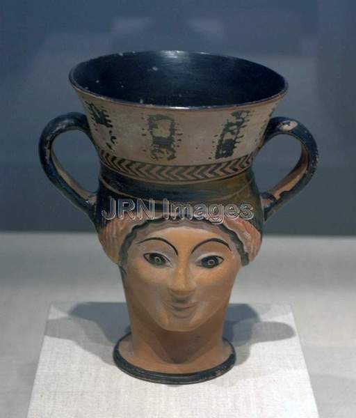 Kantharos (Drinking Cup) in the Shape of a Female...