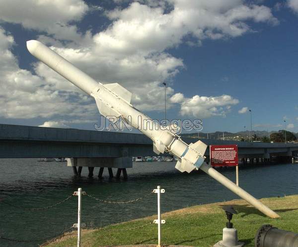 Harpoon Missile; Range: 69 miles; Speed: Subsonic;...