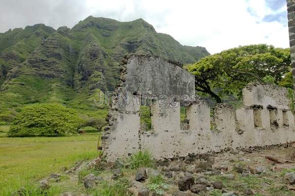 Kualoa Sugar Mill ruins; Built: 1863, Closed: 187...