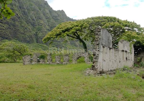 Kualoa Sugar Mill ruins; Built: 1863, Closed: 187...