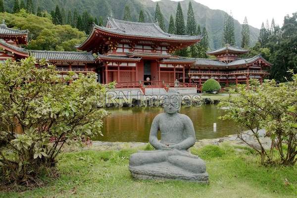 Byodo-In Temple with Buddha Statue; 1968; 47-200...