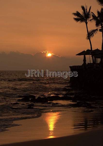 Sunset at La'aloa (White Sands) Beach; Kona Magic...