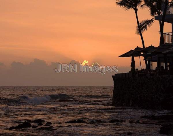 Sunset at La'aloa (White Sands) Beach; Kona Magic...