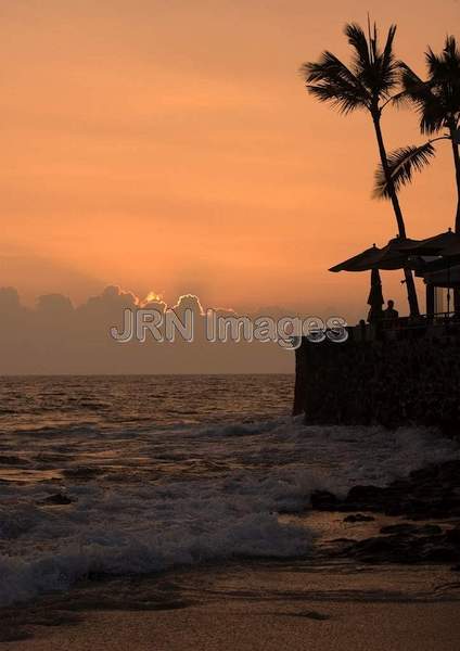 Sunset at La'aloa (White Sands) Beach; Kona Magic...