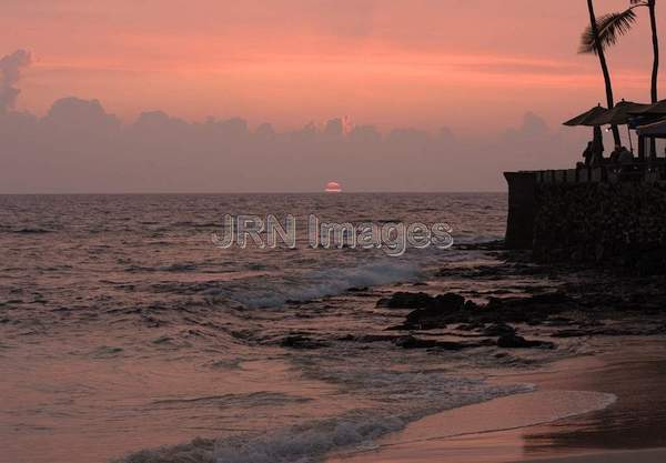 Sunset at La'aloa (White Sands) Beach; Kona Magic...