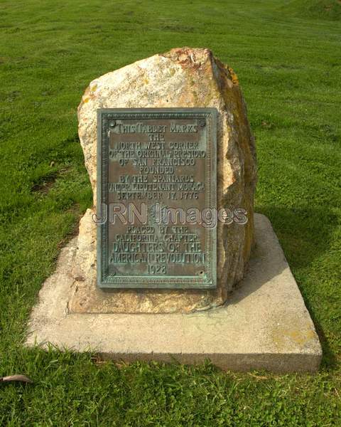 Marker of the Northwest Corner of the Original Presidio