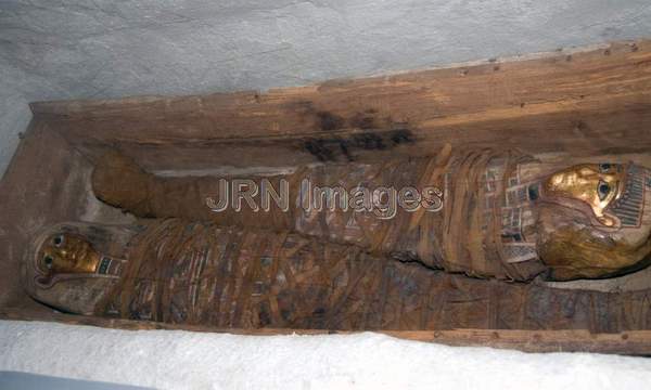 Coffin and mummy