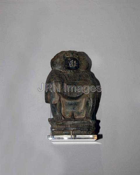 Statue fragment with a baboon representing Thoth