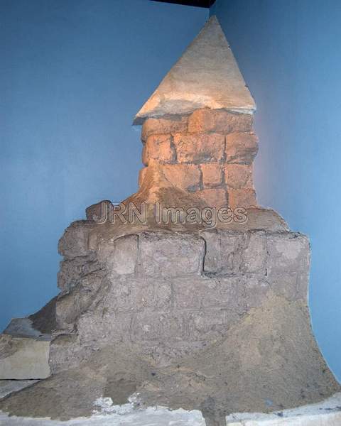 Mud-brick and stone pyramid