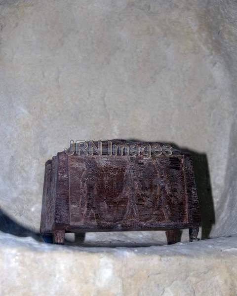 Coffin with carved cobra