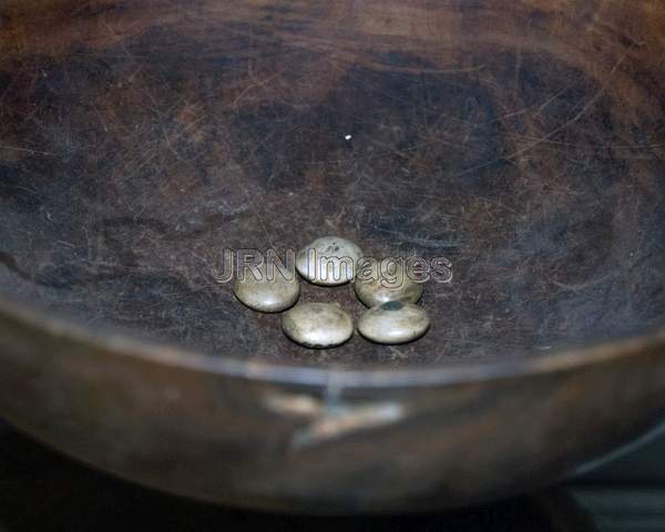 Indian Gaming bowl with dice