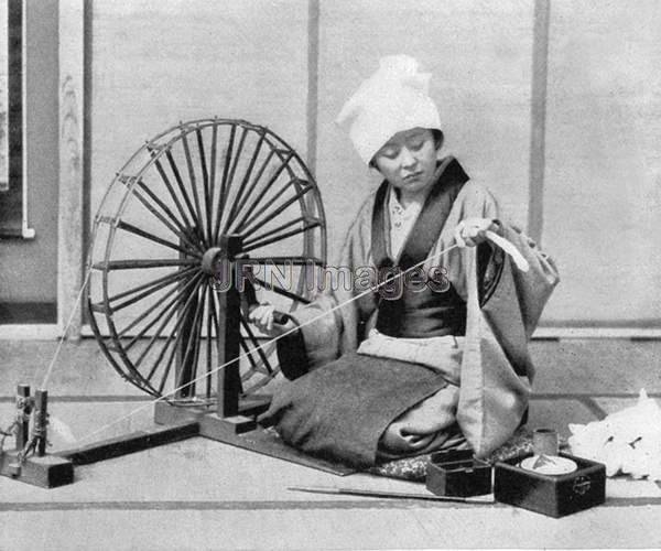 Japanese woman working