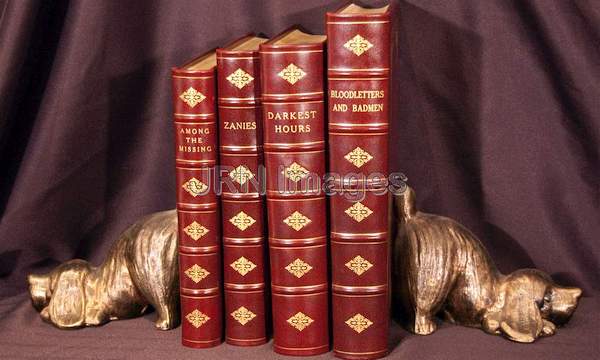 Moroccan leather-bound books