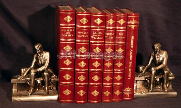 Moroccan leather-bound books