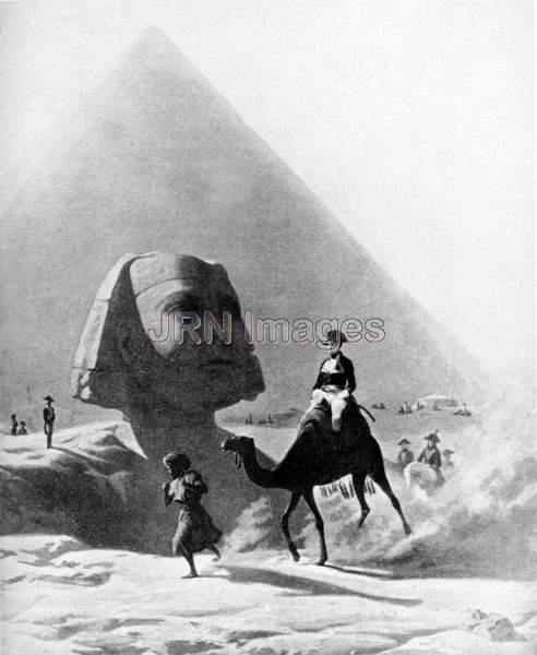 Napoleon Bonaparte Being Guided in Egypt