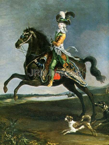 French Queen Marie Antoinette Riding a Horse