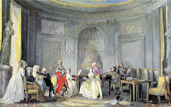 Typical Music Room in Europe During Eighteenth Century