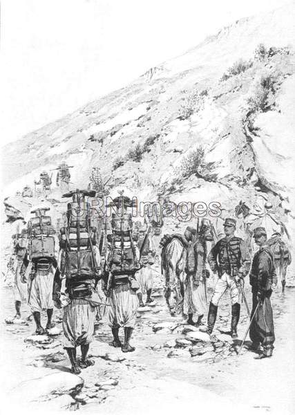 Native Tirailleurs in Column