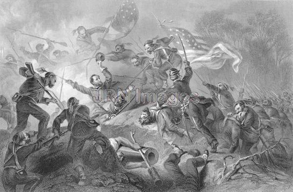 Union Troops Capturing Roanoke Island